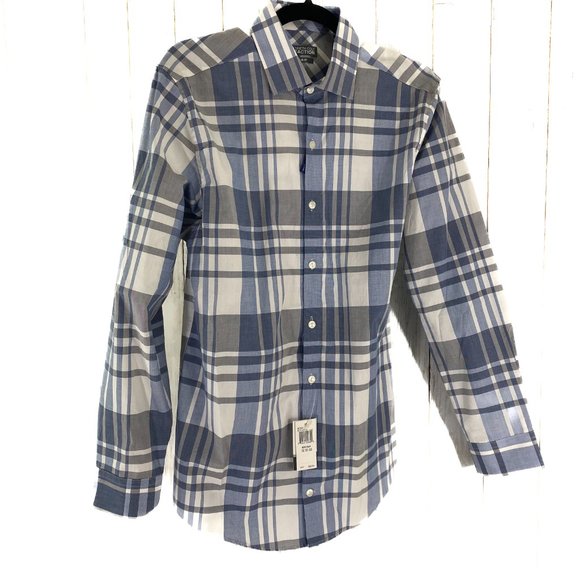 Kenneth Cole | Oeko-Tex Men's New Navy Long Sleeve Button Down Dress Shirt 32 33 - Picture 2 of 14